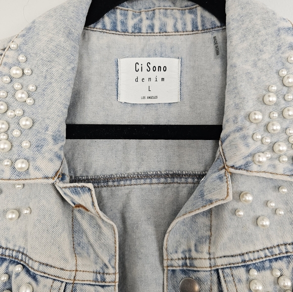 Ci Sono Denim Vest Size L - Picture 2 of 4